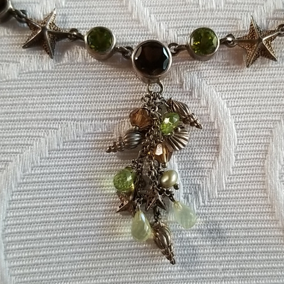 Jewelry - Ocean Themed Silver Necklace with Seashell Charms